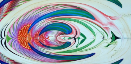 Evie Zimmer, Sweet Spectrum,  Oil on Canvas 48 × 96 in 121.9 × 243.8 cm