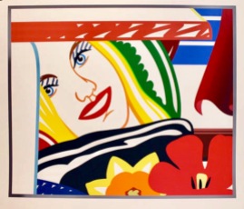 Tom Wesselmann From Bedroom Face #41, 1990 Silkscreen on paper 59 1/2 × 67 1/2 in Ed 100 $19,500 Unframed, good condition